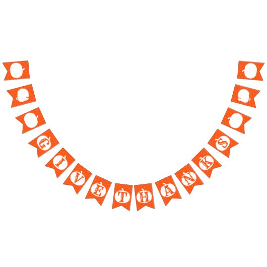 Geef Bedankt Pumpkin Oranje Thanksgiving Vlaggetjes (Alle)