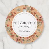 Geef Bedankt Pumpkin & White Dahlia Thanksgiving Bedankjes Labels (Achterkant)