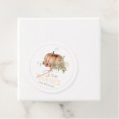 Geef Bedankt Pumpkin & White Dahlia Thanksgiving Bedankjes Labels (In situ)