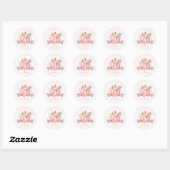 Geef Bedankt Punk Waterverf Pumpkin Peony Flower Ronde Sticker (Vel)