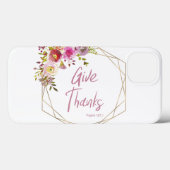 Geef Bedankt Roze Bloemen Waterverf Case-Mate iPhone Case (Achterkant (horizontaal))