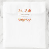 Geef Bedankt rustieke herfstbladeren Thanksgiving Vierkante Sticker (Tas)