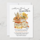 Geef Bedankt samen met pompoen Thanksgiving Dinner Kaart (Voorkant)