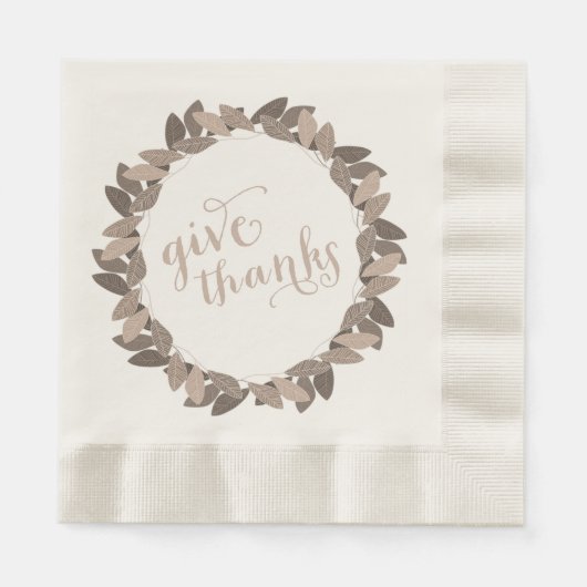 Geef Bedankt | Servetten van het Document van de (Voorkant)