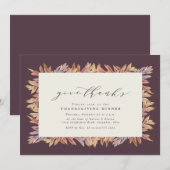 Geef bedankt Thanksgiving bladeren Kaart (Voorkant / Achterkant)