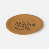 Geef Bedankt Thanksgiving Borden Napkins Papieren Bordje (Gekanteld)