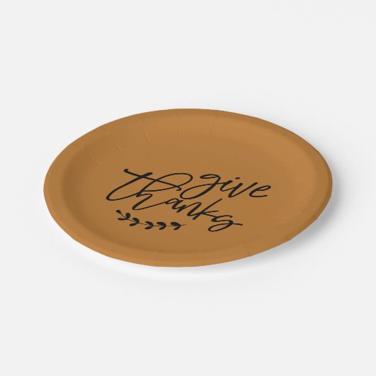 Geef Bedankt Thanksgiving Borden Napkins Papieren Bordje (Gekanteld)