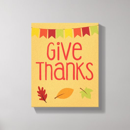 Geef Bedankt Thanksgiving Canvas Print (Voorkant)