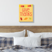 Geef Bedankt Thanksgiving Canvas Print (Insitu (Slaapkamer))