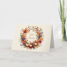 Geef Bedankt Thanksgiving Card Feestdagen Kaart