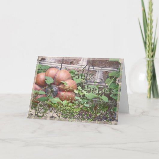 "Geef Bedankt" Thanksgiving Dag Feestdagen Kaart (Voorkant)