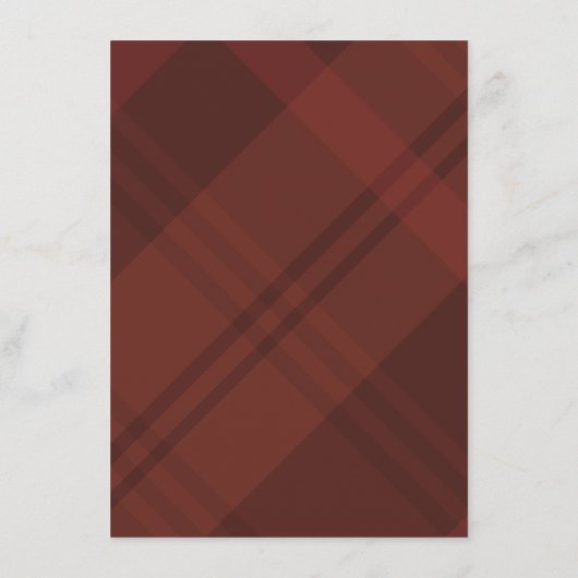 Geef bedankt Thanksgiving diner herfst plaid Menu (Achterkant)