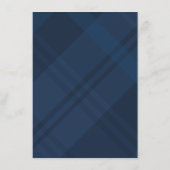 Geef bedankt Thanksgiving diner marine plaid Menu (Achterkant)