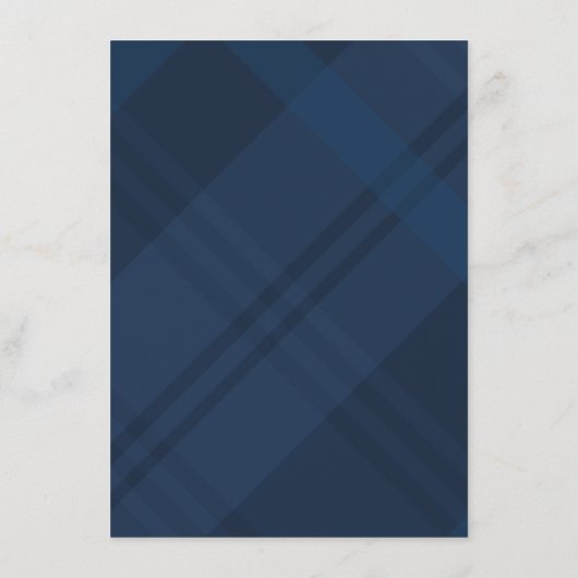 Geef bedankt Thanksgiving diner marine plaid Menu (Achterkant)