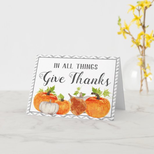 Geef Bedankt Thanksgiving Kaart (Gele Bloem)