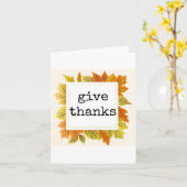 Geef Bedankt, Thanksgiving Kaart, Herfstthema Kaart (Gele Bloem)
