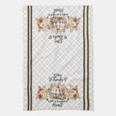 Geef Bedankt Thanksgiving keukenhanddoeken (Verticaal)