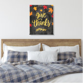 Geef Bedankt, Thanksgiving muurkunst Canvas Afdruk (Insitu (Slaapkamer))