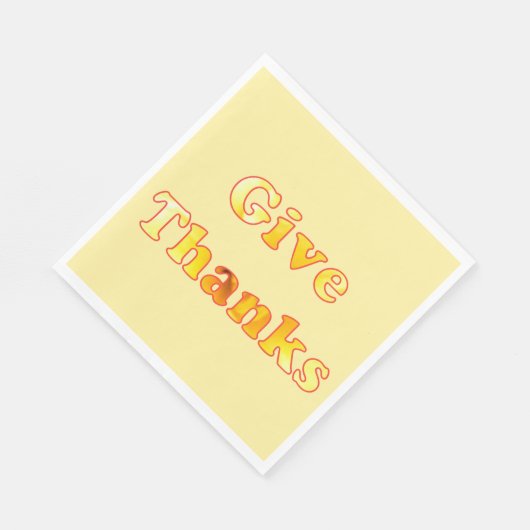 Geef Bedankt Thanksgiving Papieren servetten (Hoek)
