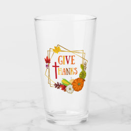 Geef Bedankt Thanksgiving Quote Herfst Herfst Pomp Glas