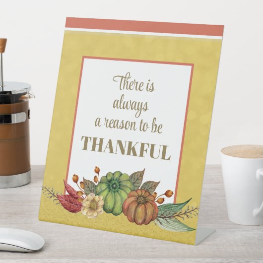 Geef Bedankt! Thanksgiving tabel Reclamebord Met Voetstuk (Insitu)