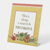 Geef Bedankt! Thanksgiving tabel Reclamebord Met Voetstuk (Voorkant)