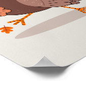 geef bedankt Thanksgiving turkije Poster (Hoek)