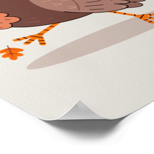 geef bedankt Thanksgiving turkije Poster (Hoek)