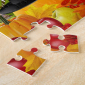 Geef Bedankt Thanksgiving Turkije, Pumpkins Holida Legpuzzel (Zijkant)