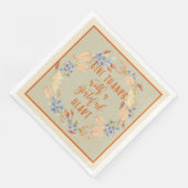 Geef Bedankt, Thanksgiving Wreath Napkins Servet (Hoek)