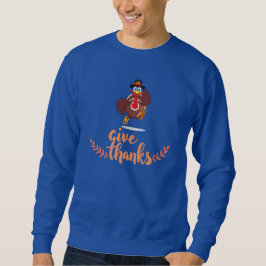 Geef Bedankt Turkije Graphic Thanksgiving Sweatshi Trui