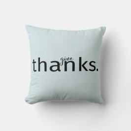 Geef Bedankt typografie op Pillow Kussen