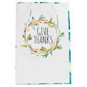 Geef bedankt typografie rustige adem medium cadeauzakje (Voorkant)