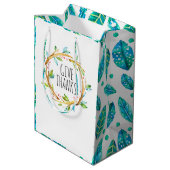 Geef bedankt typografie rustige adem medium cadeauzakje (Achterkant Gekanteld)