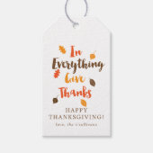 Geef Bedankt Typografisch Autumn Leaves Gift Label Cadeaulabel (Voorkant)