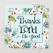 Geef Bedankt - Uitnodiging of Flat Card (Voorkant / Achterkant)