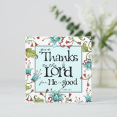 Geef Bedankt - Uitnodiging of Flat Card (Staand voorkant)