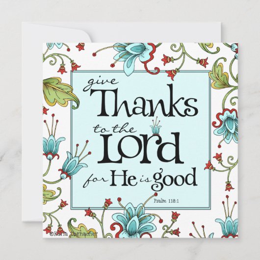 Geef Bedankt - Uitnodiging of Flat Card (Voorkant)