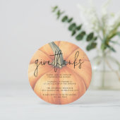 Geef Bedankt unieke Waterverf pompoen Thanksgiving Kaart (Staand voorkant)