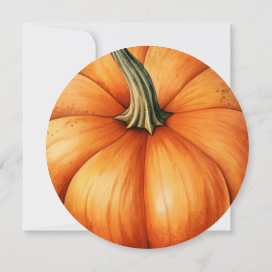 Geef Bedankt unieke Waterverf pompoen Thanksgiving Kaart (Achterkant)