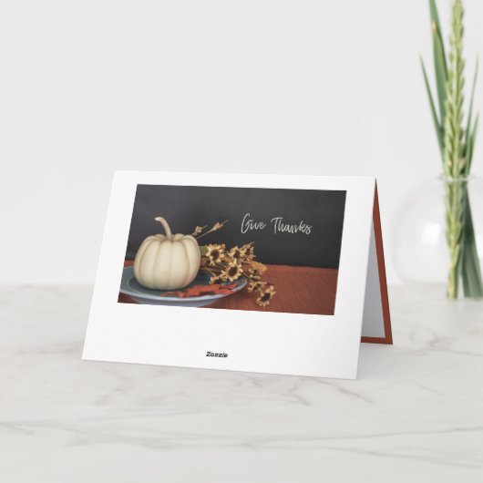 Geef Bedankt vakantie Thanksgiving Custom Bericht Kaart (Achterkant)