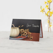 Geef Bedankt vakantie Thanksgiving Custom Bericht Kaart (Gele Bloem)