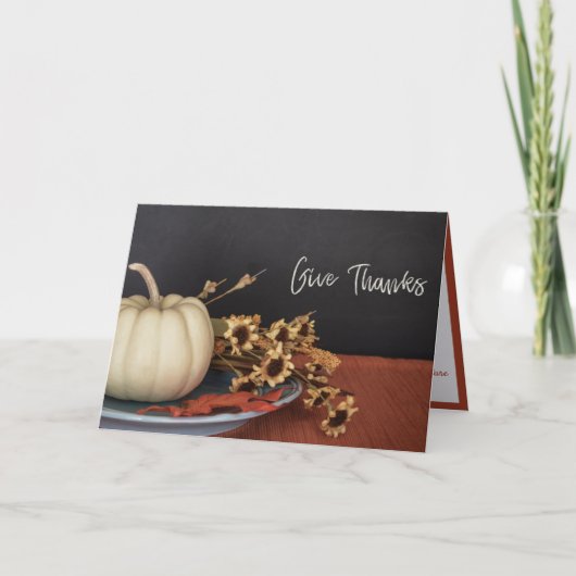 Geef Bedankt vakantie Thanksgiving Custom Bericht Kaart (Voorkant)