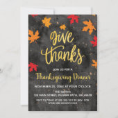 Geef Bedankt, vallende bladeren Thanksgiving Uitno Kaart (Voorkant)