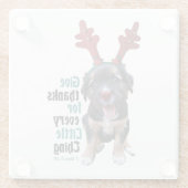 Geef bedankt voor elk klein ding glazen onderzetter (Achterkant)