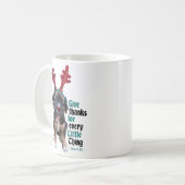 Geef bedankt voor elk klein ding koffiemok (Voorkant links)