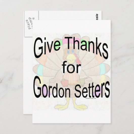 Geef Bedankt voor Gordon Setters Briefkaart (Voorkant / Achterkant)
