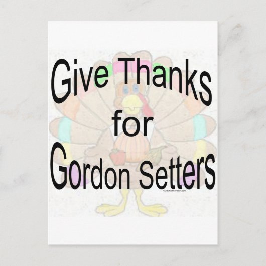 Geef Bedankt voor Gordon Setters Briefkaart (Voorkant)