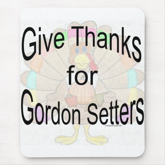 Geef Bedankt voor Gordon Setters Muismat (Voorkant)