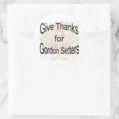 Geef Bedankt voor Gordon Setters Sticker (Tas)